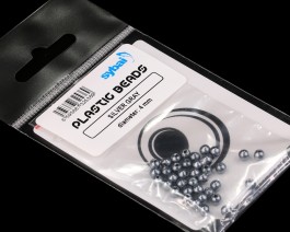 Plastic Beads, 4 mm, Silver Gray